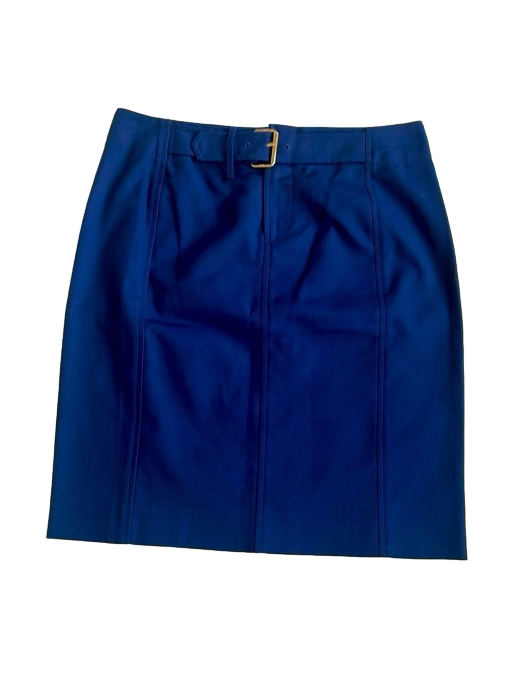 Like new Lauren Ralph Lauren belted pencil skirt navy blue